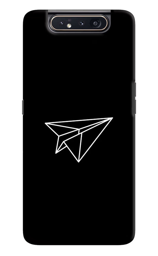 Paper Plane White Samsung A80 Hard Case Back Cover by Casekaro