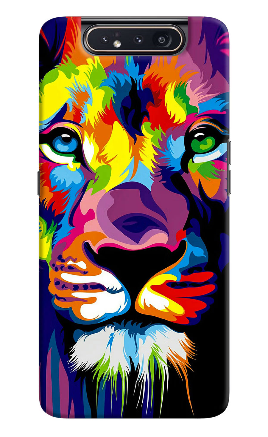 Lion Samsung A80 Back Cover, Hard case