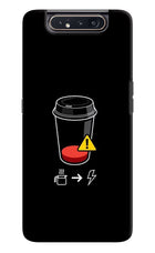 Coffee Samsung A80 Hard Case Back Cover by Casekaro