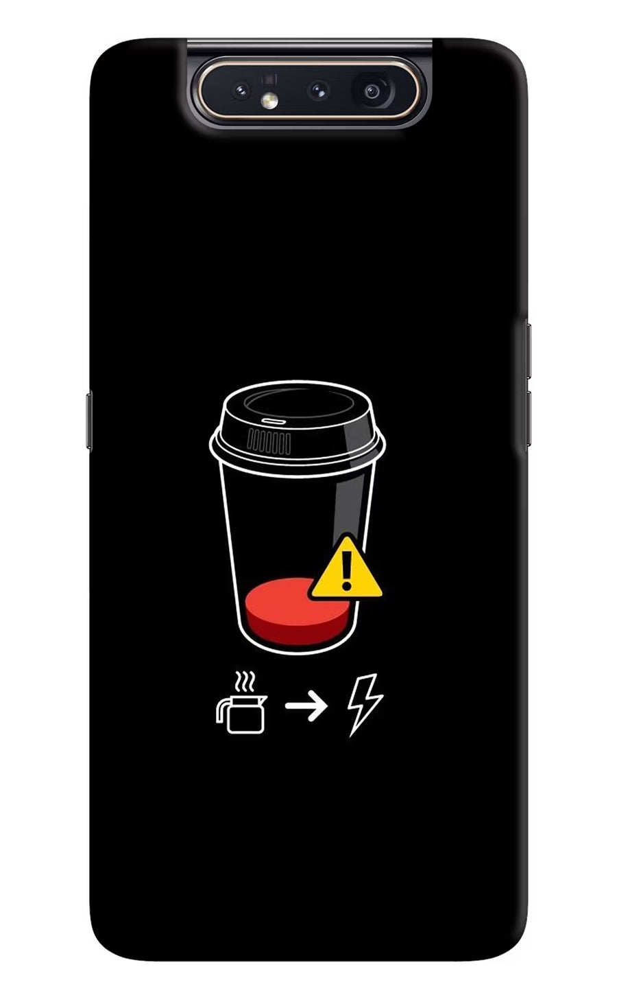 Coffee Samsung A80 Back Cover, Hard case
