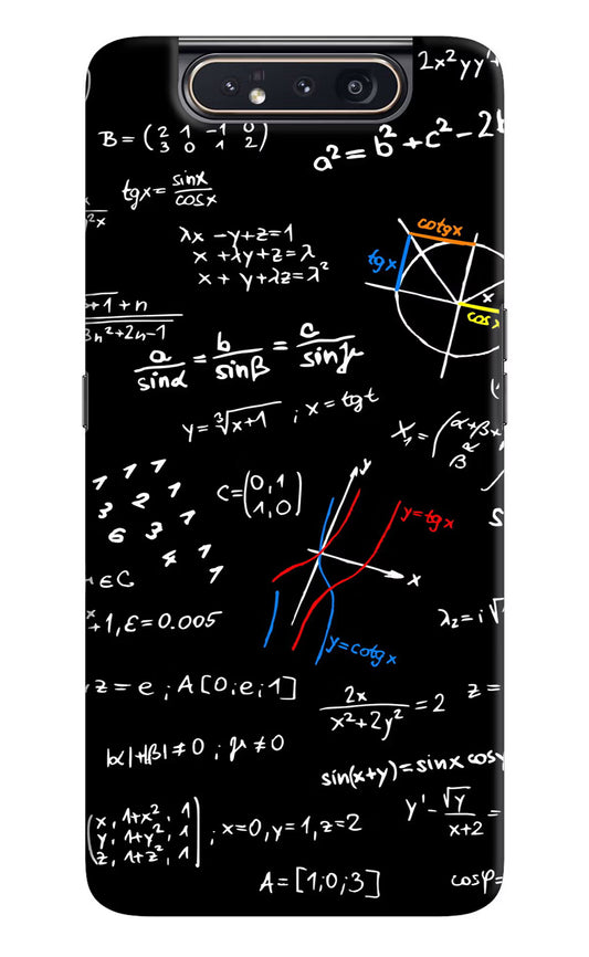 Mathematics Formula Samsung A80 Hard Case Back Cover by Casekaro