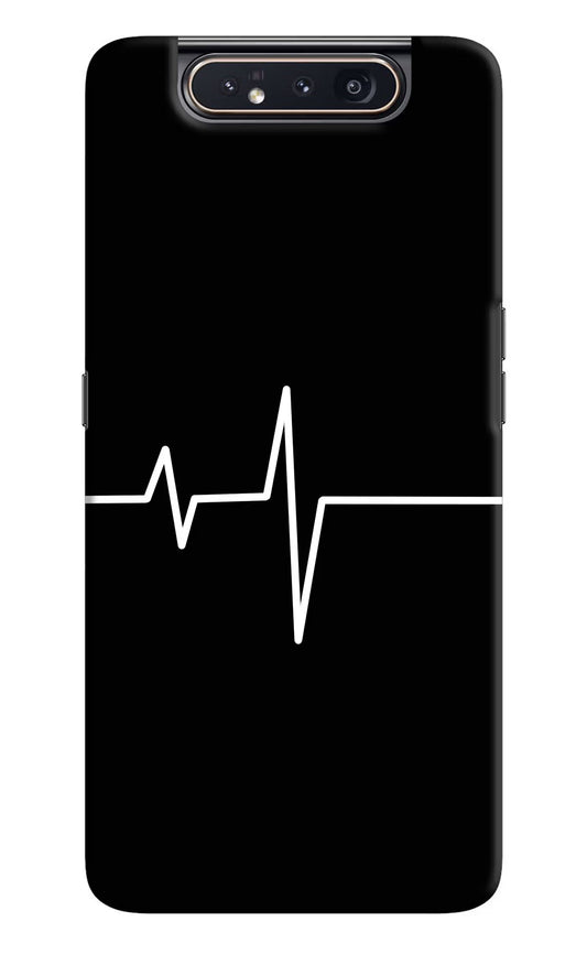 Heart Beats Samsung A80 Hard Case Back Cover by Casekaro