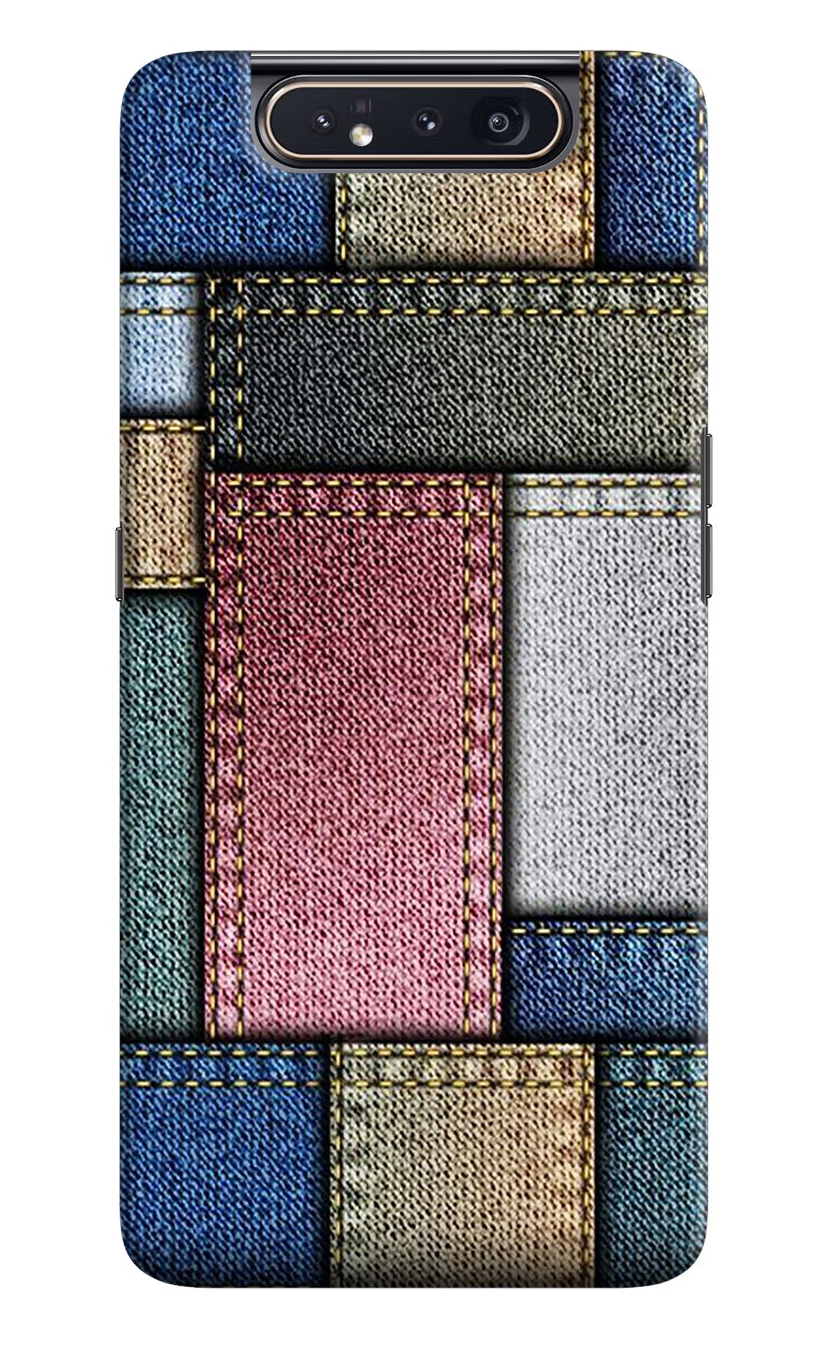 Multicolor Jeans Samsung A80 Hard Case Back Cover by Casekaro