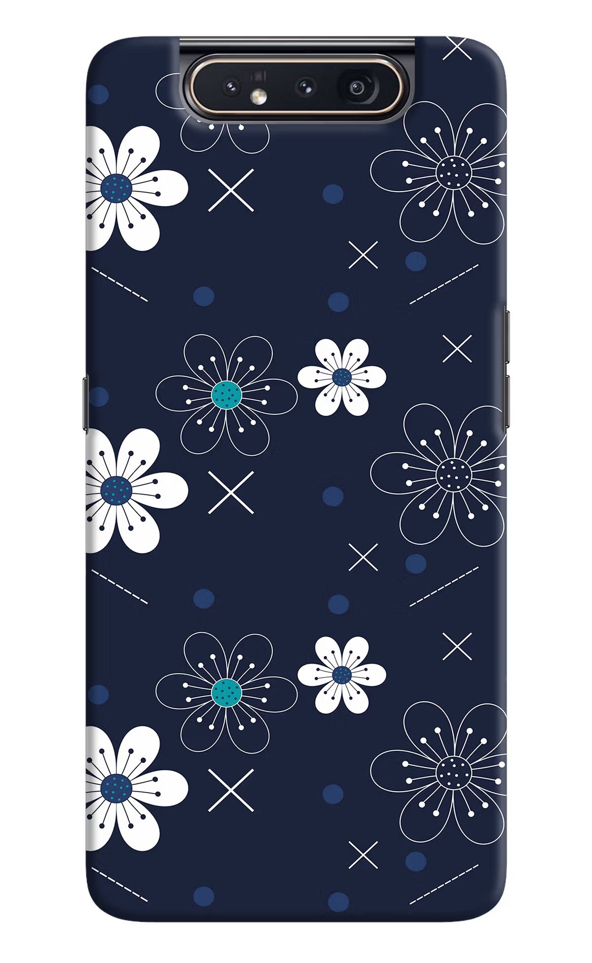 Flowers Samsung A80 Hard Case Back Cover by Casekaro