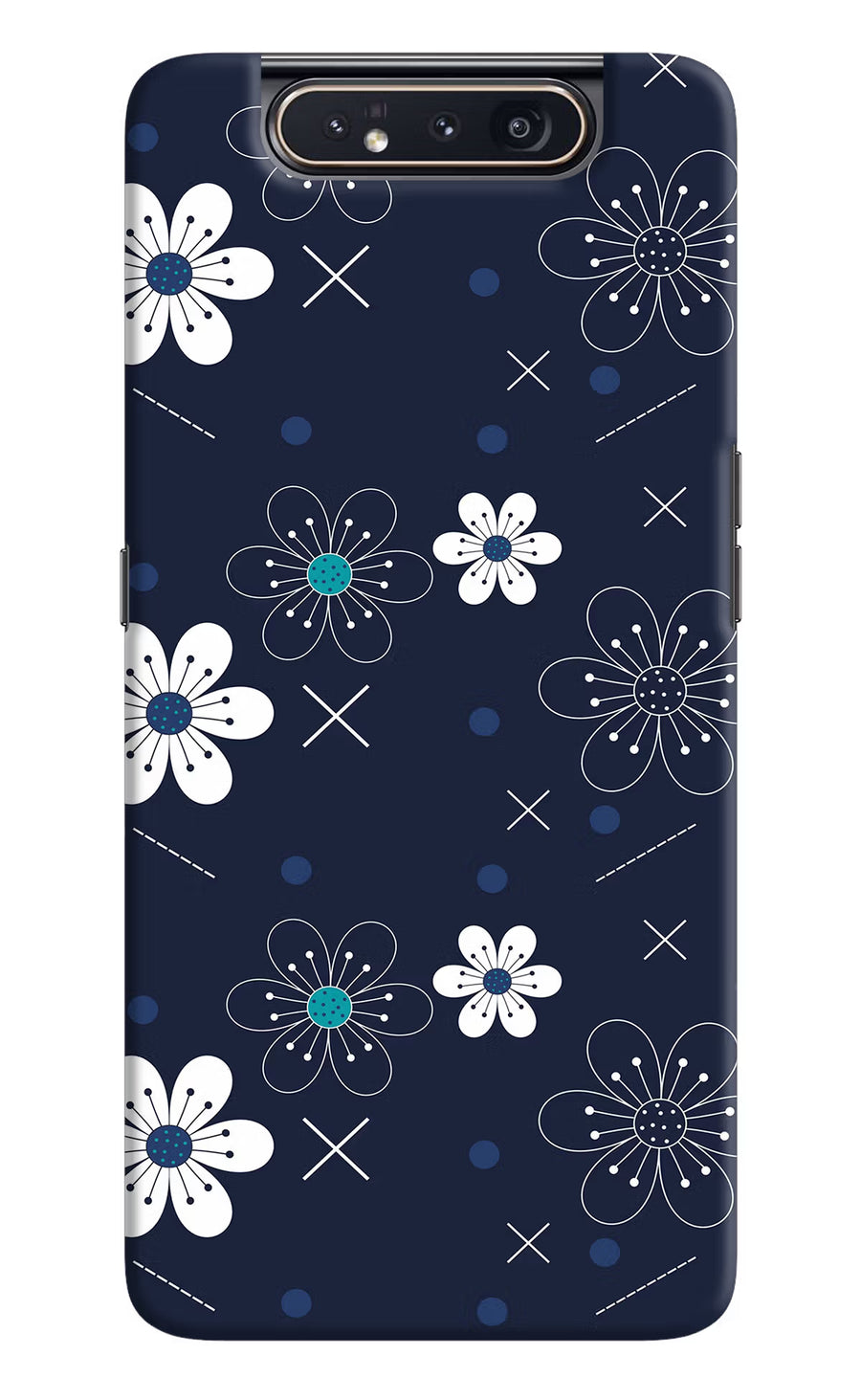 Flowers Samsung A80 Back Cover, Hard case