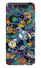 Space Abstract Samsung A80 Hard Case Back Cover by Casekaro