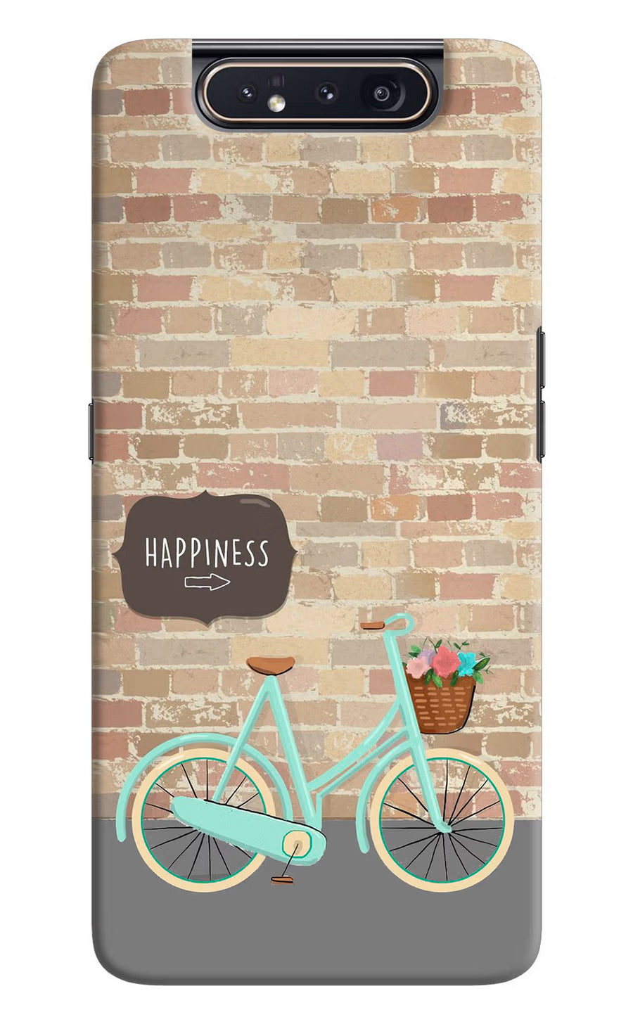Happiness Artwork Samsung A80 Back Cover, Hard case