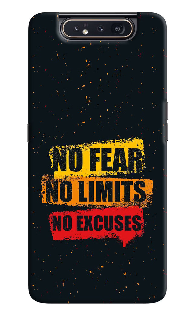 No Fear No Limits No Excuse Samsung A80 Hard Case Back Cover by Casekaro