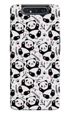 Cute Panda Samsung A80 Hard Case Back Cover by Casekaro