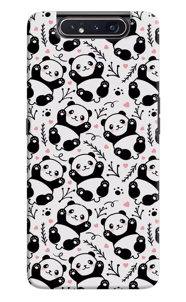Cute Panda Samsung A80 Hard Case Back Cover by Casekaro