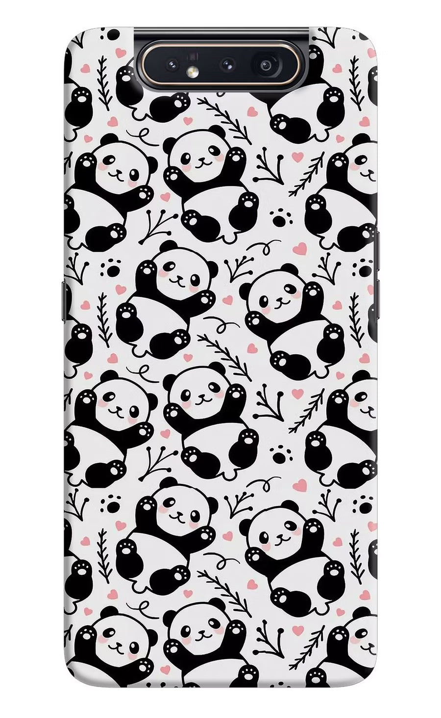 Cute Panda Samsung A80 Back Cover, Hard case