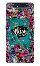 Music Graffiti Samsung A80 Hard Case Back Cover by Casekaro