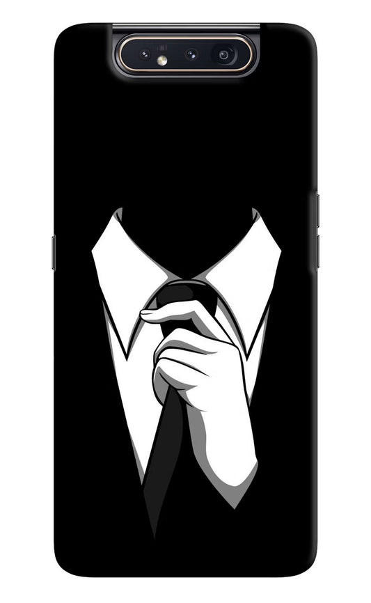 Black Tie Samsung A80 Hard Case Back Cover by Casekaro
