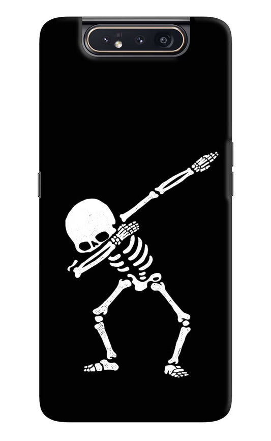 Dabbing Skeleton Art Samsung A80 Hard Case Back Cover by Casekaro
