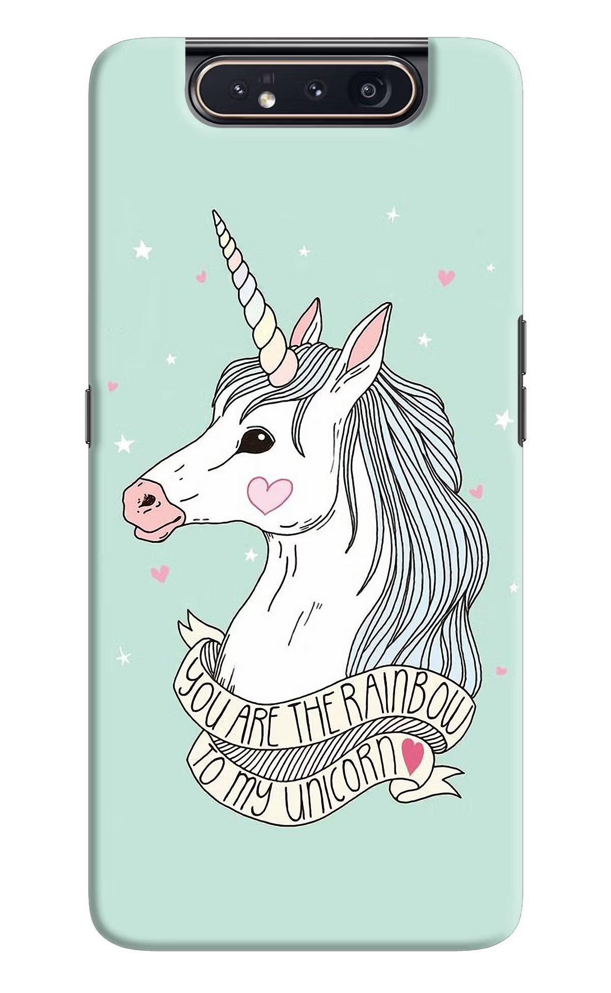 Unicorn Wallpaper Samsung A80 Hard Case Back Cover by Casekaro