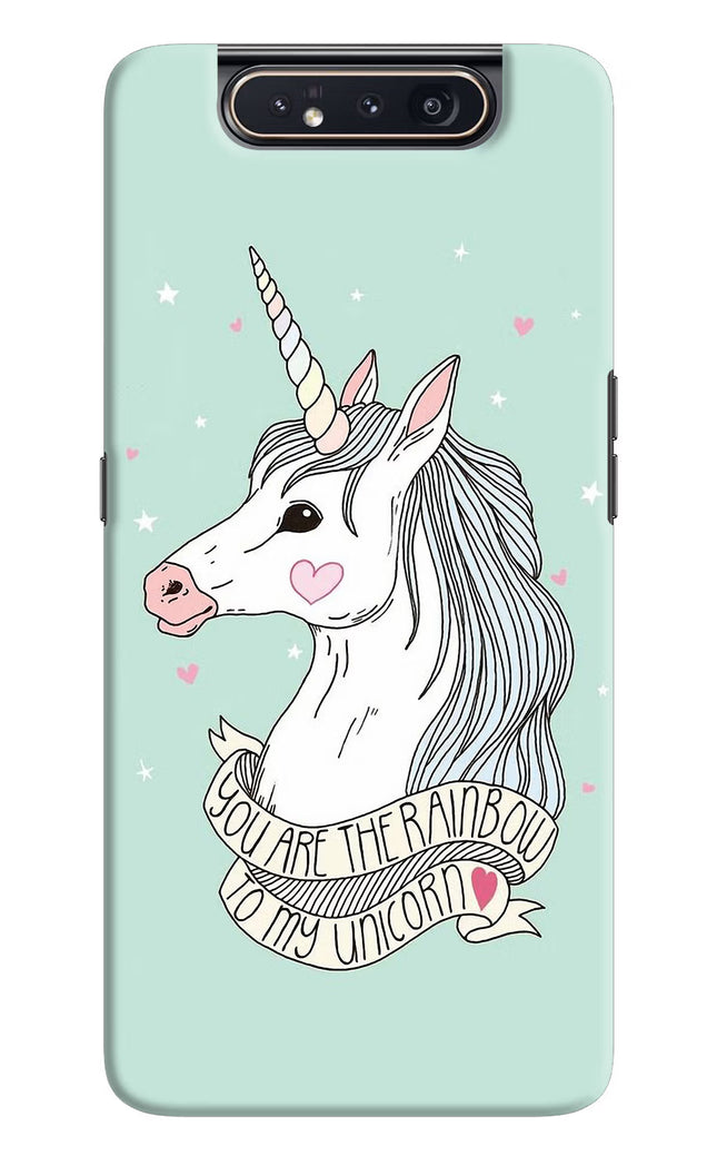 Unicorn Wallpaper Samsung A80 Hard Case Back Cover by Casekaro