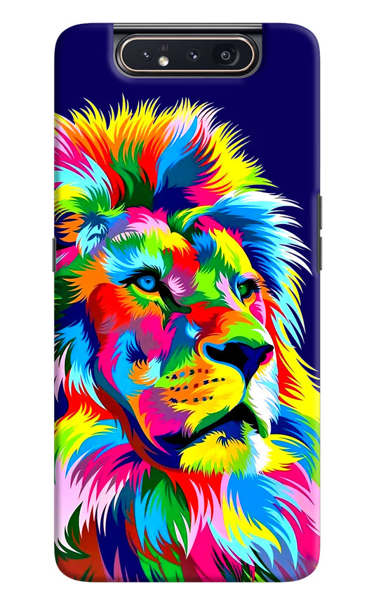 Vector Art Lion Samsung A80 Hard Case Back Cover by Casekaro