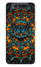 Angry Owl Art Samsung A80 Hard Case Back Cover by Casekaro