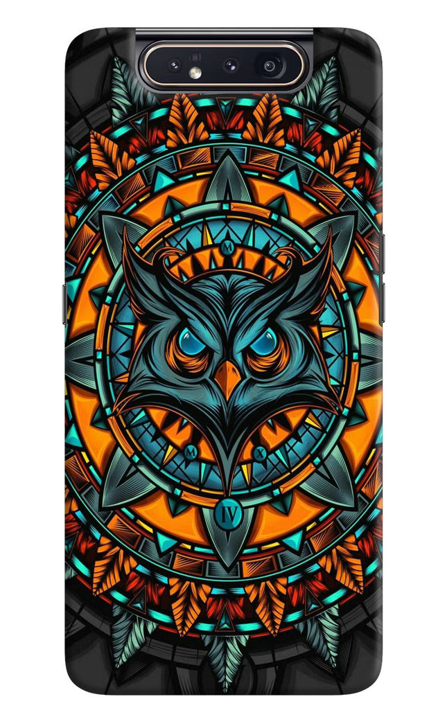 Angry Owl Art Samsung A80 Hard Case Back Cover by Casekaro