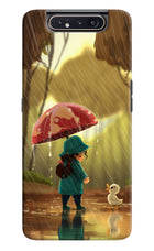 Rainy Day Samsung A80 Hard Case Back Cover by Casekaro