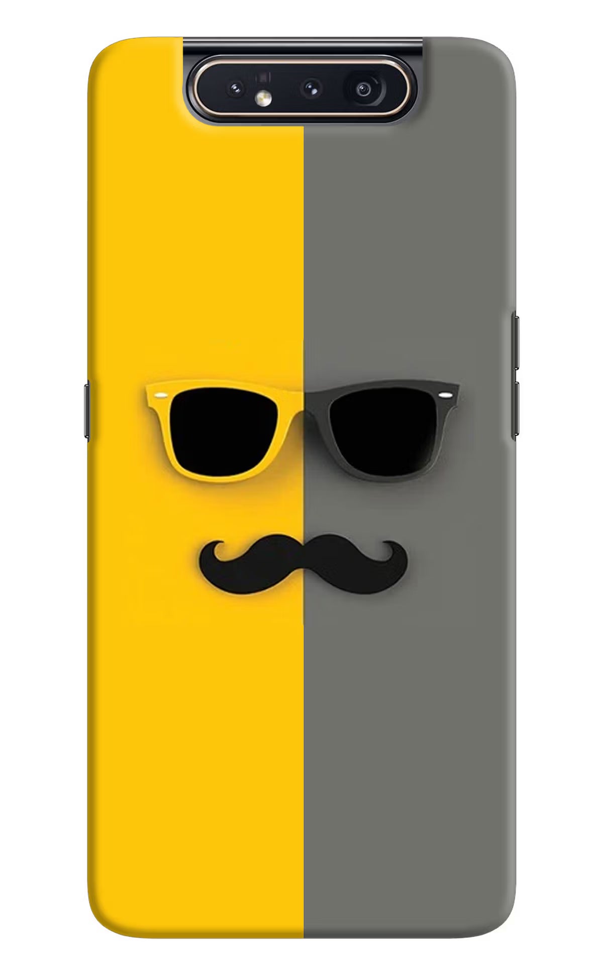 Sunglasses with Mustache Samsung A80 Hard Case Back Cover by Casekaro