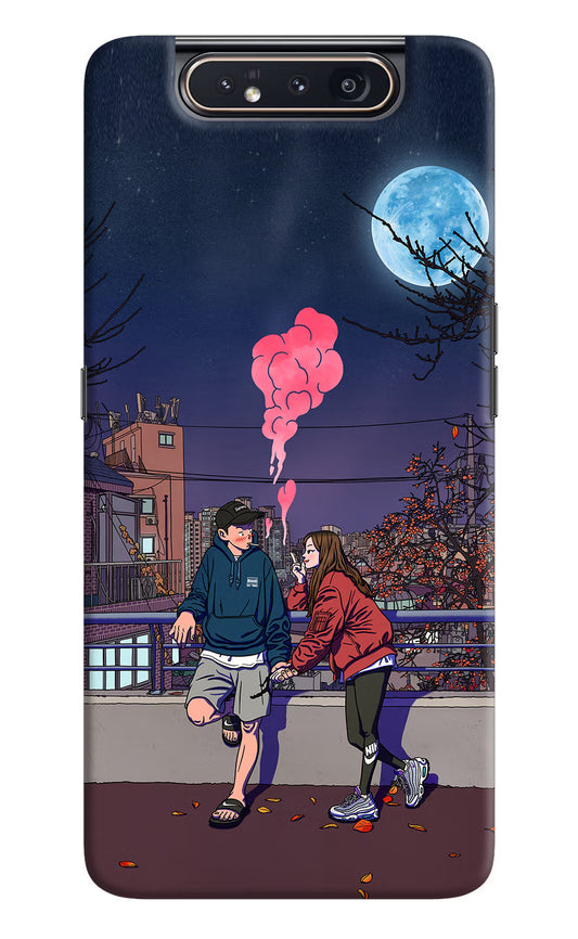 Chilling Couple Samsung A80 Hard Case Back Cover by Casekaro
