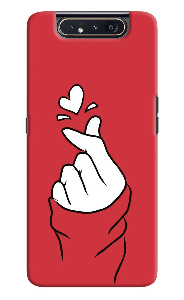Korean Love Sign Samsung A80 Hard Case Back Cover by Casekaro