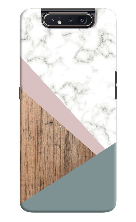 Marble wood Abstract Samsung A80 Hard Case Back Cover by Casekaro