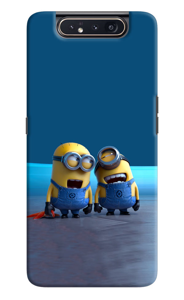 Minion Laughing Samsung A80 Hard Case Back Cover by Casekaro
