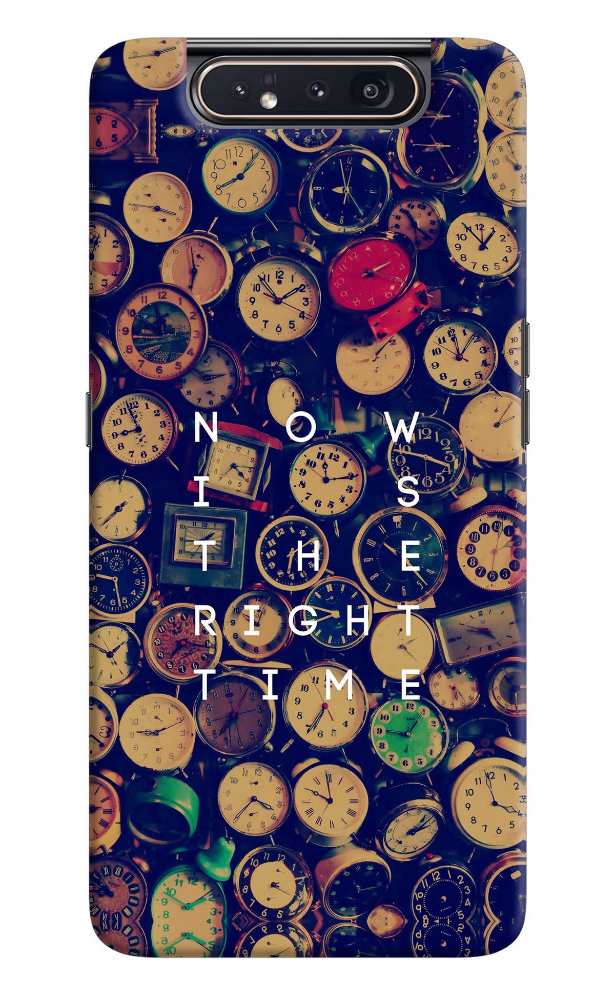 Now is the Right Time Quote Samsung A80 Hard Case Back Cover by Casekaro