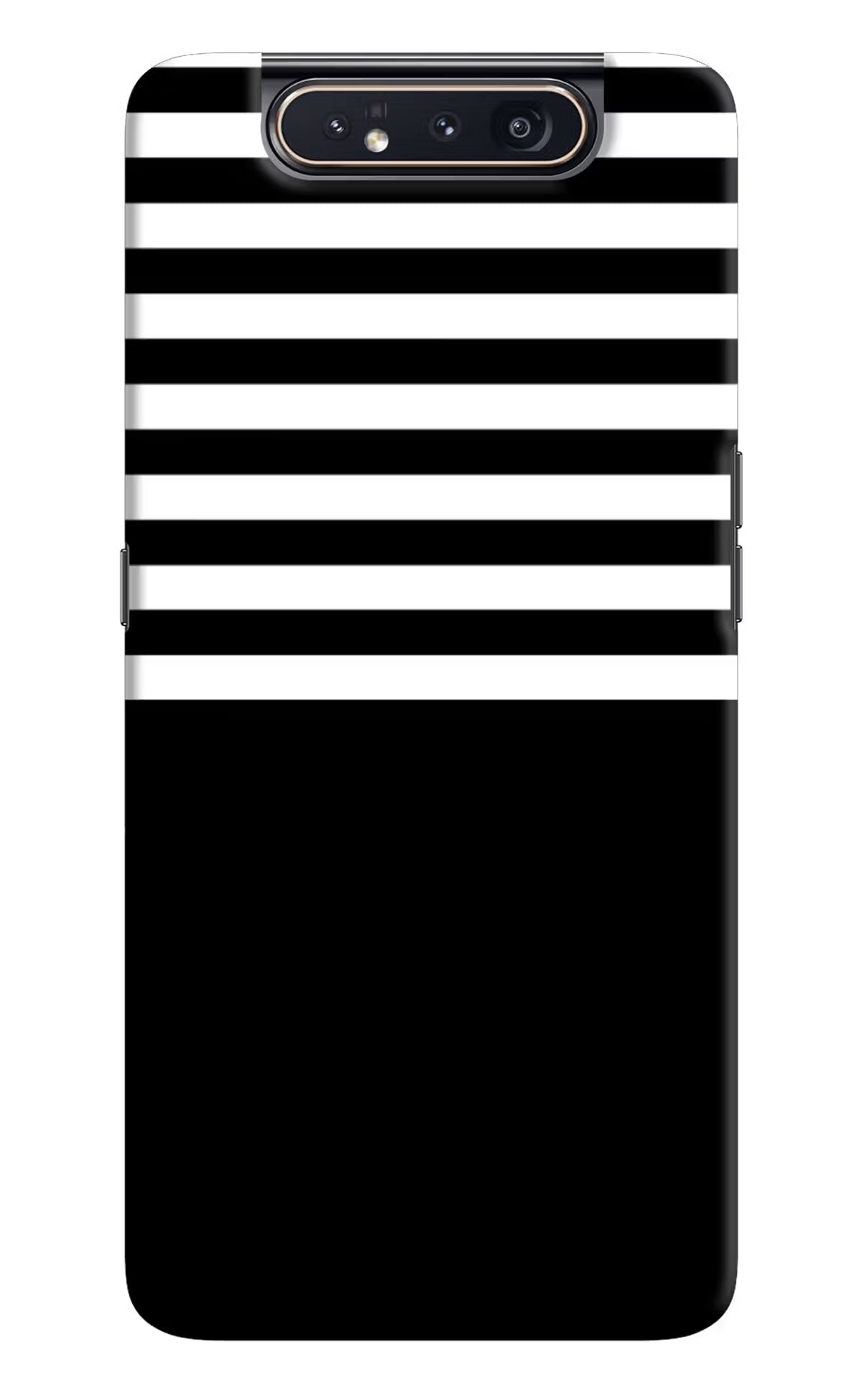 Black and White Print Samsung A80 Hard Case Back Cover by Casekaro