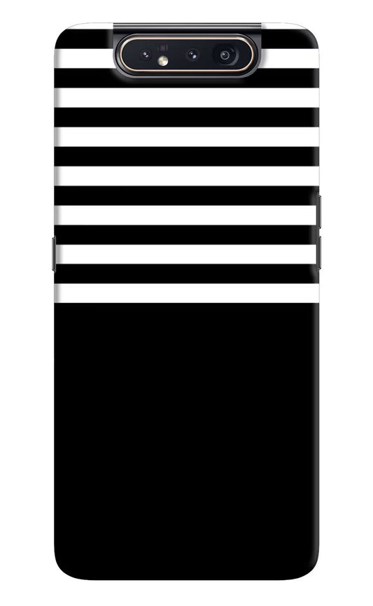 Black and White Print Samsung A80 Hard Case Back Cover by Casekaro