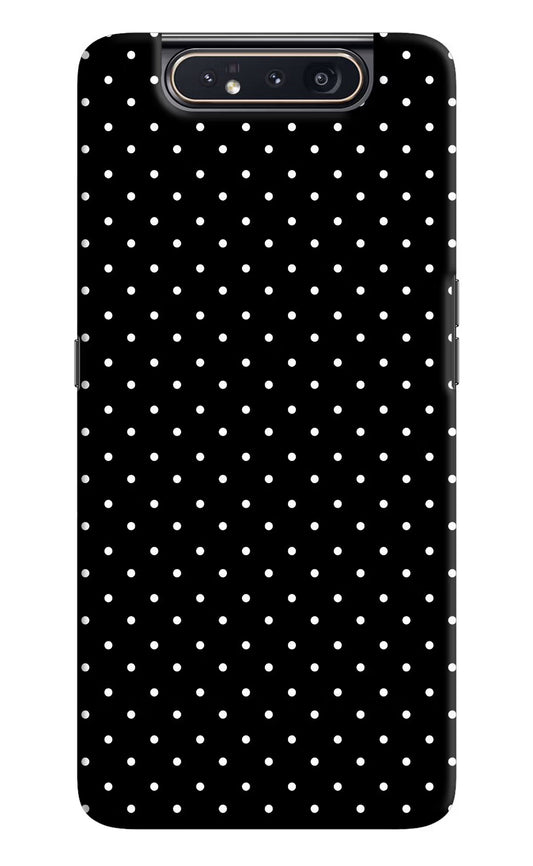 White Dots Samsung A80 Hard Case Back Cover by Casekaro