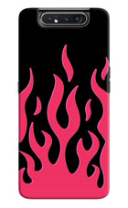 Fire Flames Samsung A80 Hard Case Back Cover by Casekaro