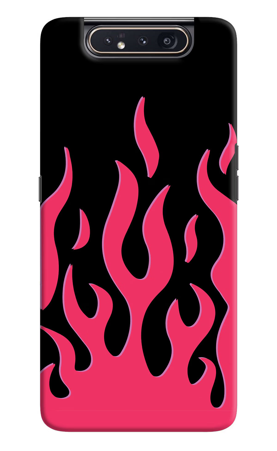 Fire Flames Samsung A80 Back Cover, Hard case