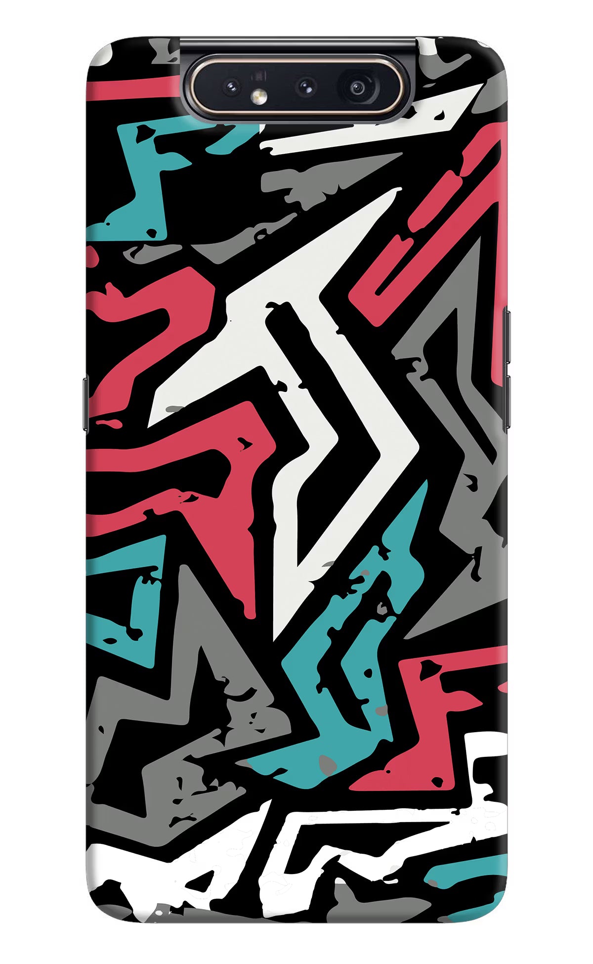 Geometric Graffiti Samsung A80 Hard Case Back Cover by Casekaro