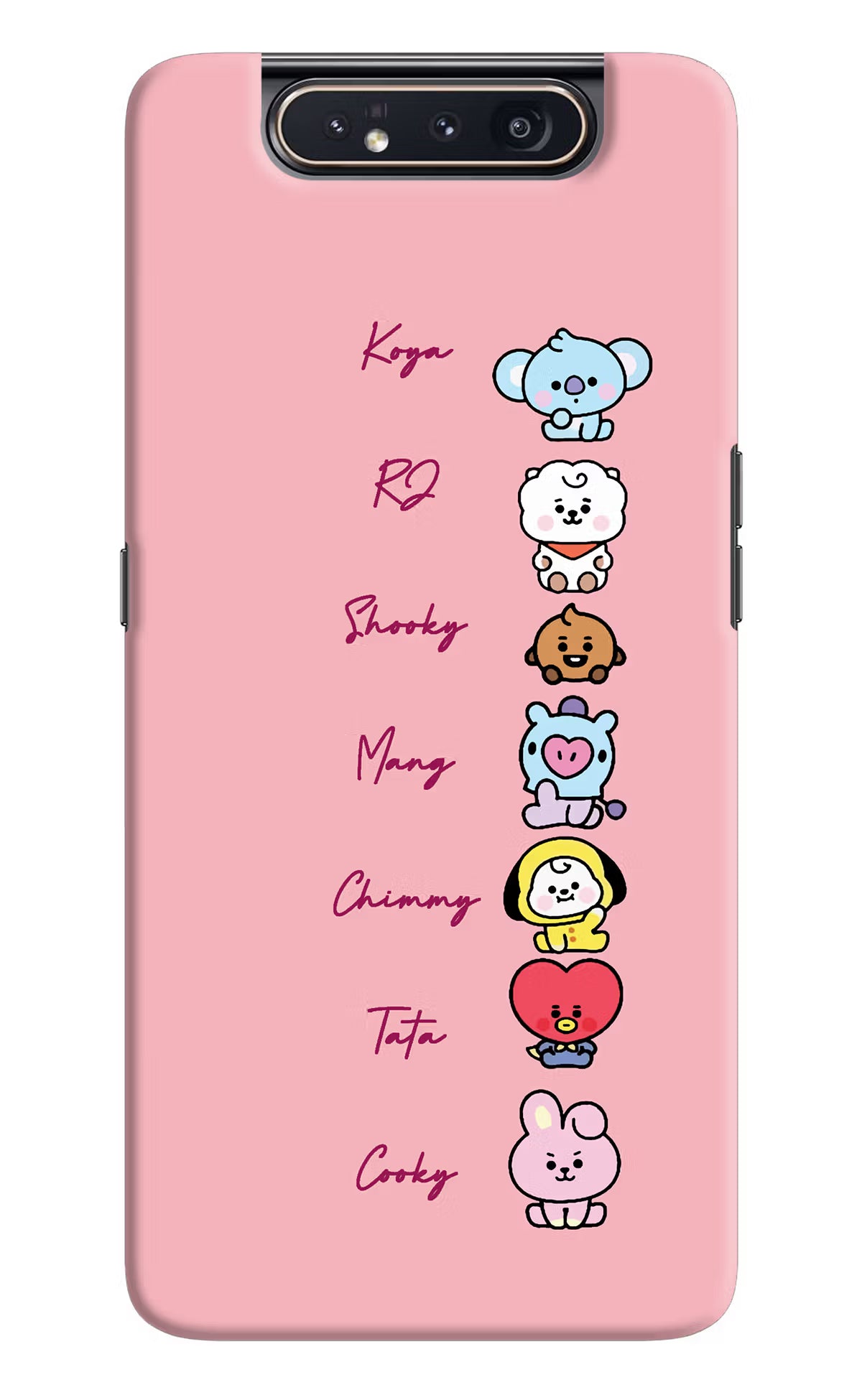 BTS names Samsung A80 Hard Case Back Cover by Casekaro