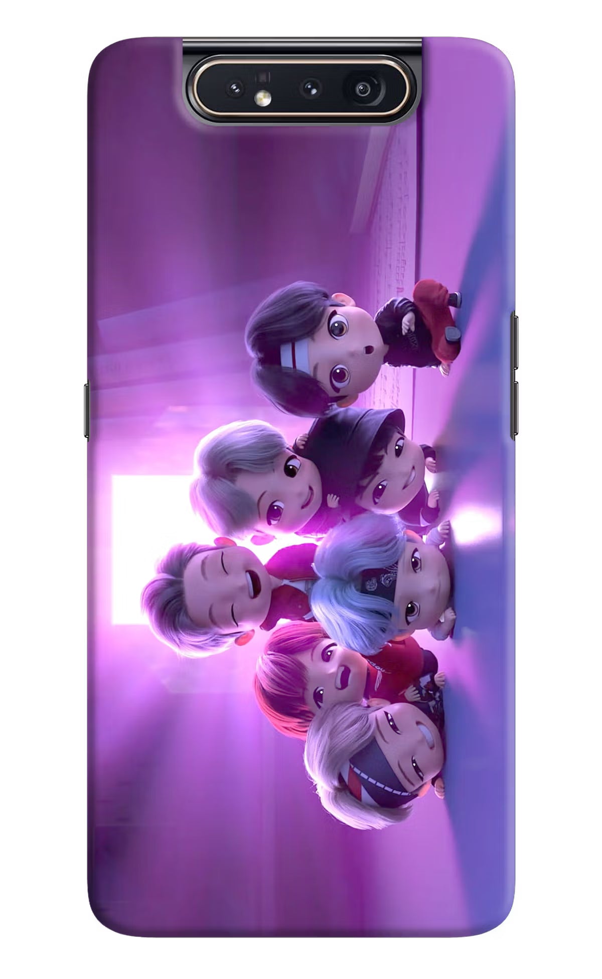 BTS Chibi Samsung A80 Hard Case Back Cover by Casekaro