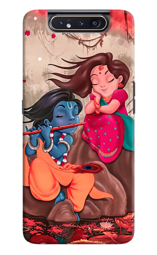 Radhe Krishna Samsung A80 Hard Case Back Cover by Casekaro