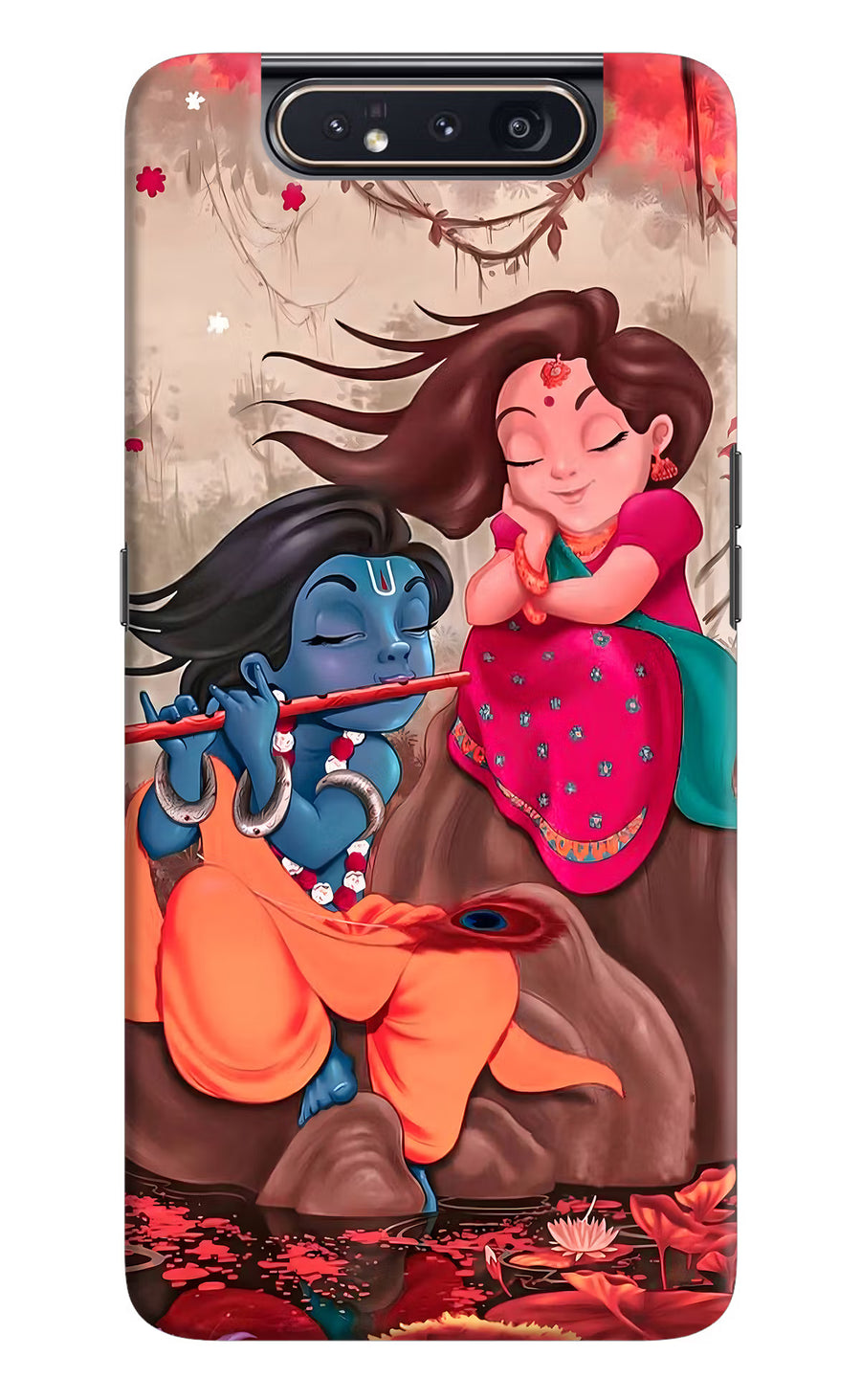 Radhe Krishna Samsung A80 Back Cover, Hard case