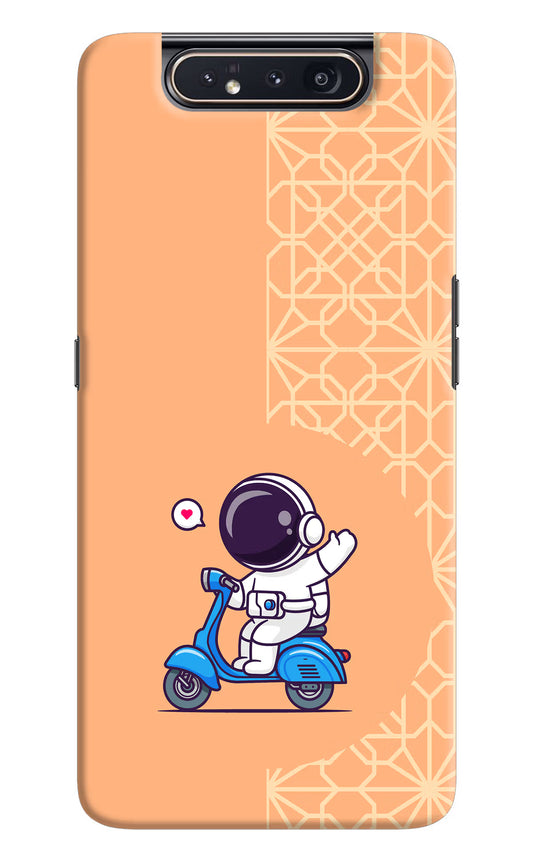 Cute Astronaut Riding Samsung A80 Hard Case Back Cover by Casekaro