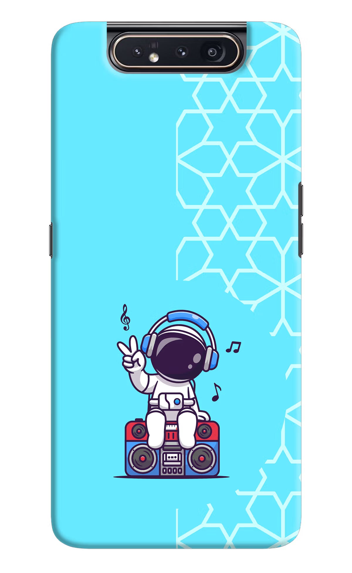 Cute Astronaut Chilling Samsung A80 Hard Case Back Cover by Casekaro