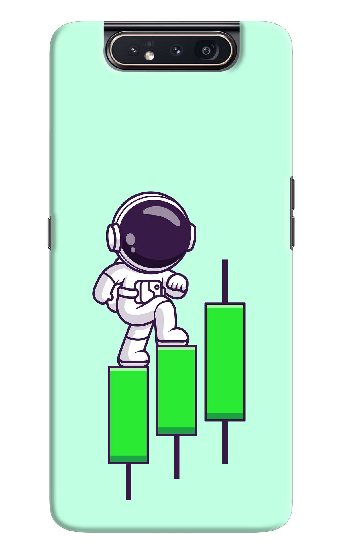 Astronaut Trader Samsung A80 Hard Case Back Cover by Casekaro