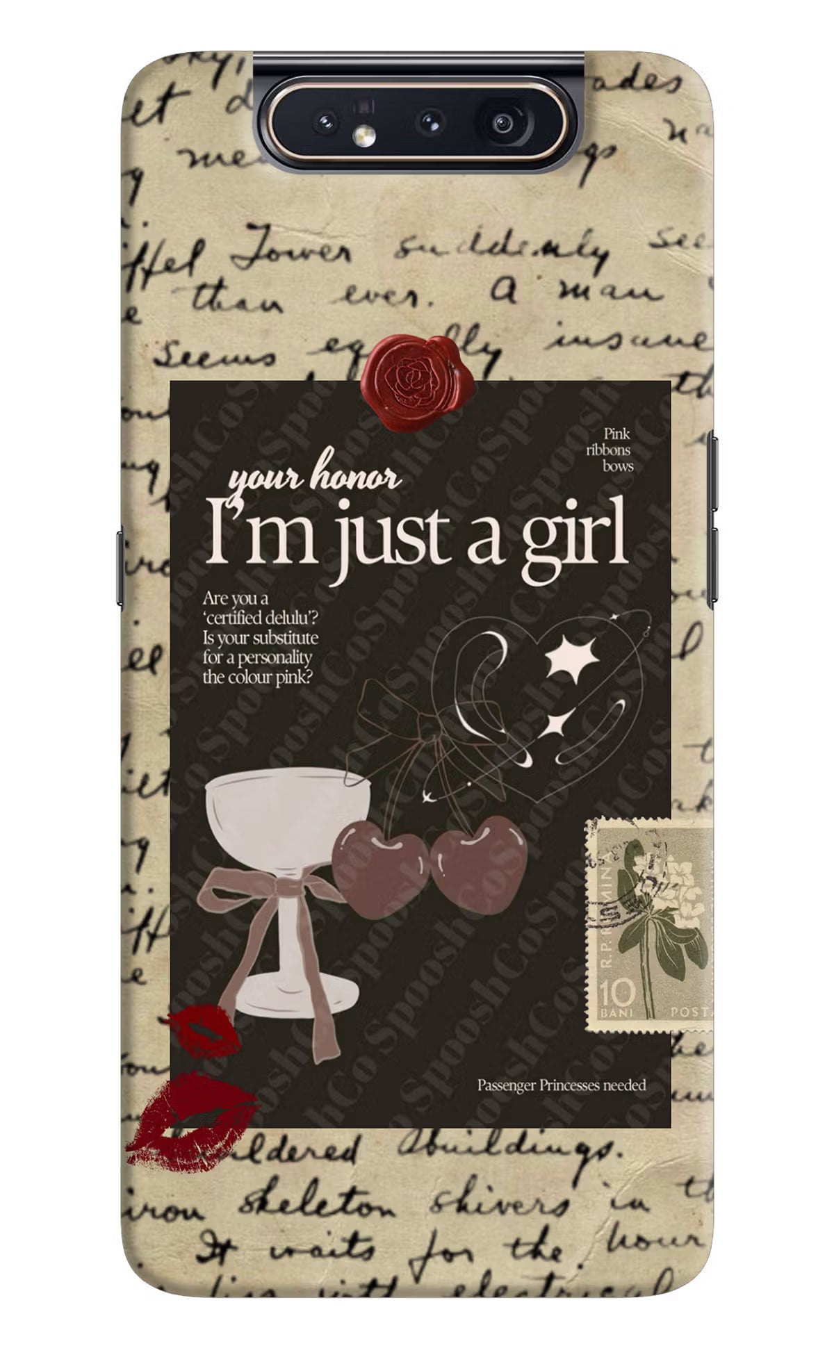 I am just a girl Samsung A80 Hard Case Back Cover by Casekaro