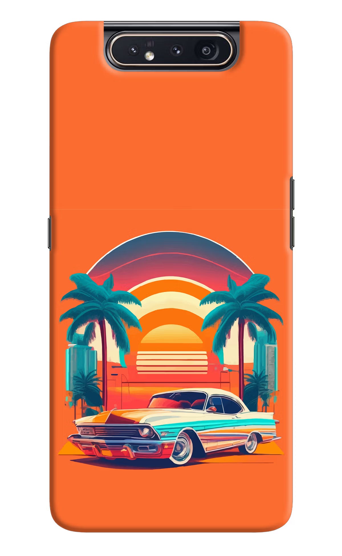 Palm Drive 80s Samsung A80 Hard Case Back Cover by Casekaro