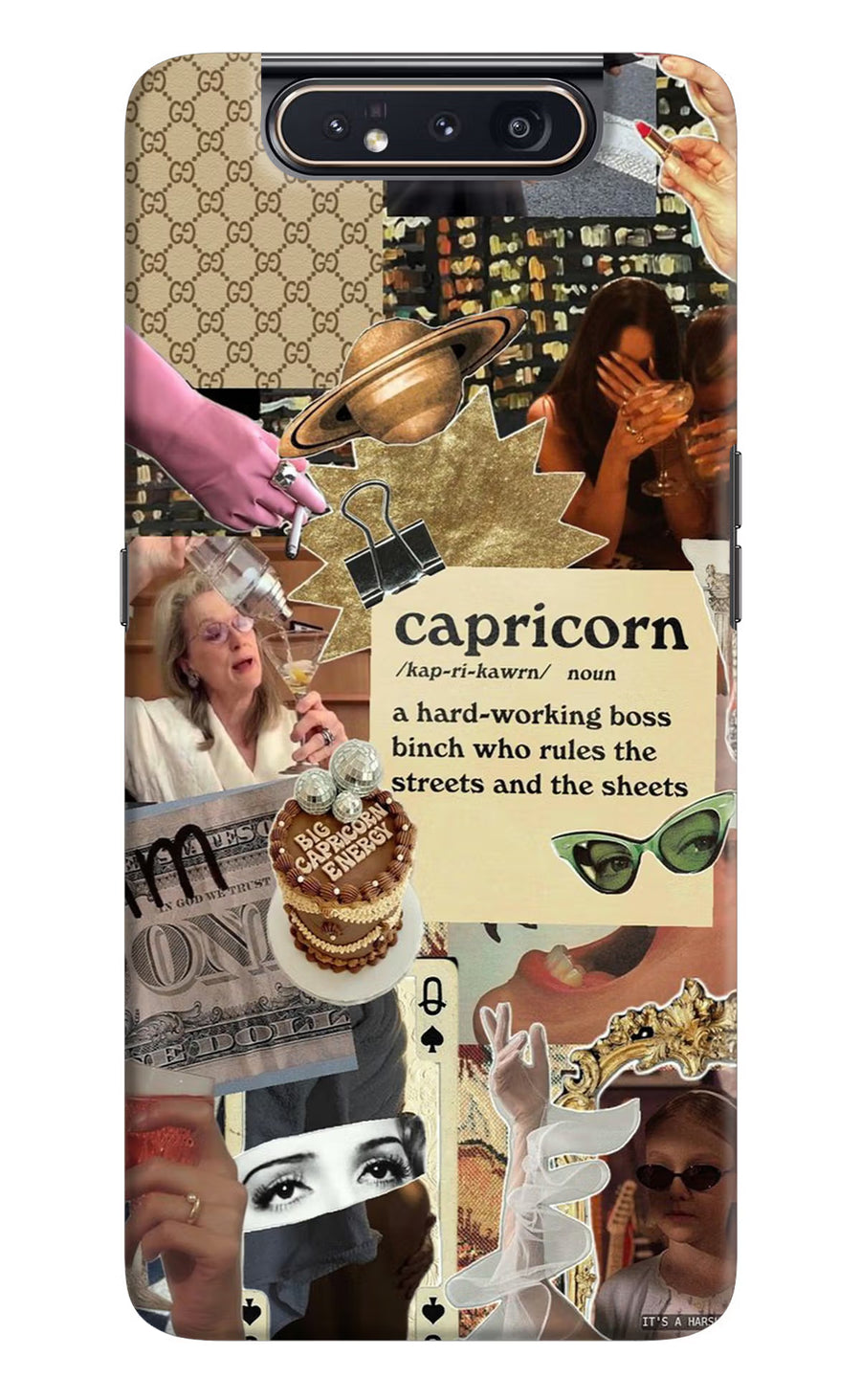 Capricorn Zodiac Samsung A80 Back Cover, Hard case