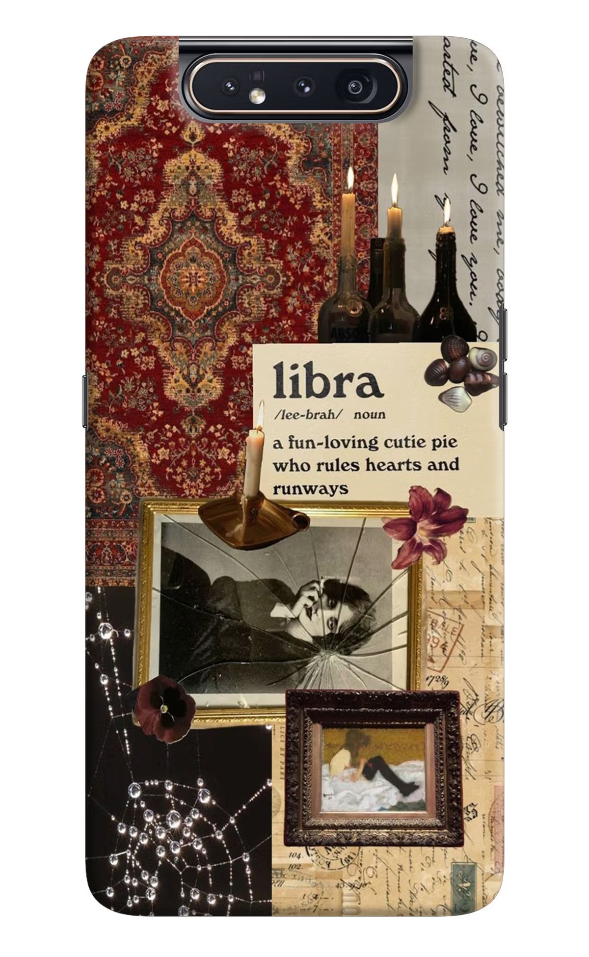 Libra Zodiac Samsung A80 Hard Case Back Cover by Casekaro