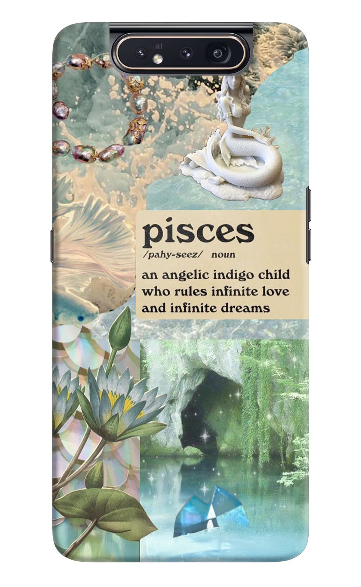Pisces Zodiac Samsung A80 Hard Case Back Cover by Casekaro