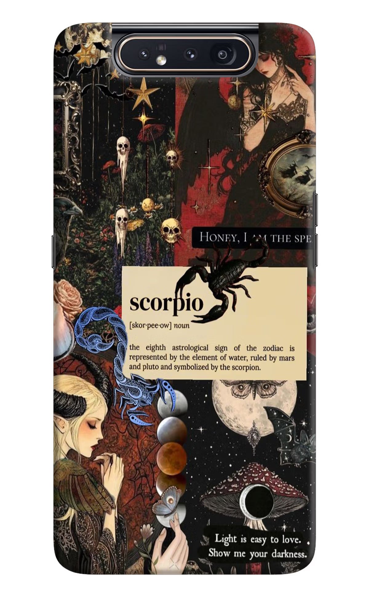 Scorpio Zodiac Samsung A80 Hard Case Back Cover by Casekaro