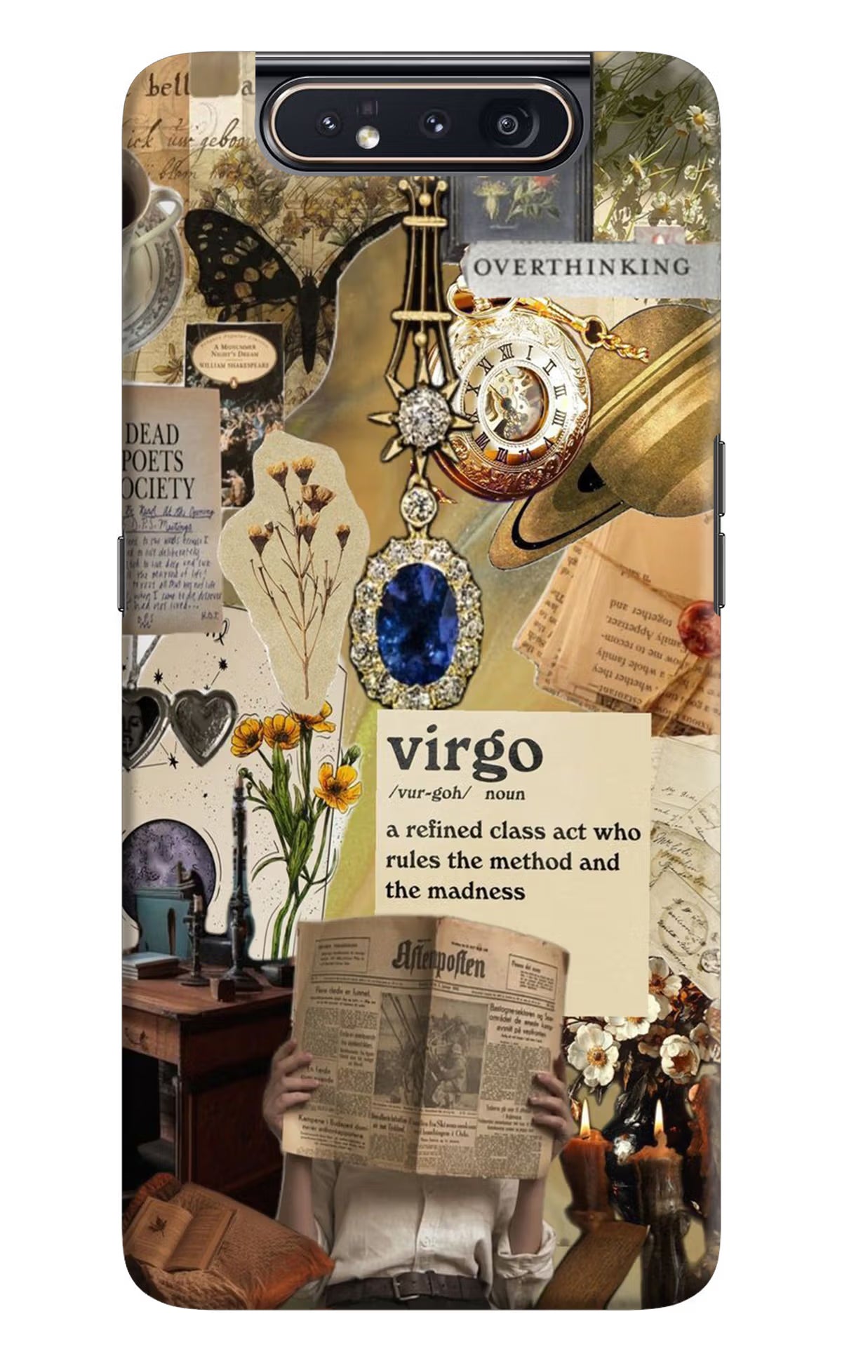 Virgo Zodiac Samsung A80 Hard Case Back Cover by Casekaro